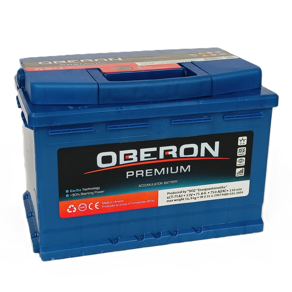 Oberon Premium aku 75Ah (kõrge)